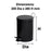 Compass 5L Round Black Powder Coated Pedal Bin WE76990501