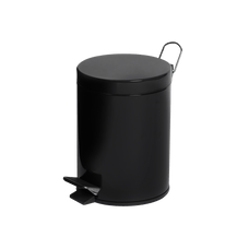 Compass 5L Round Black Powder Coated Pedal Bin WE76990501