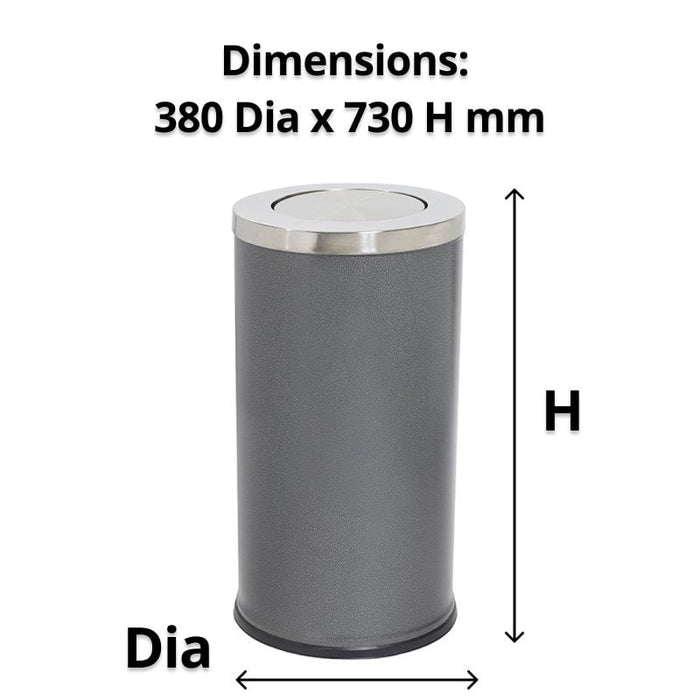Compass 62L Hammertone Swing Top Bin WE769410