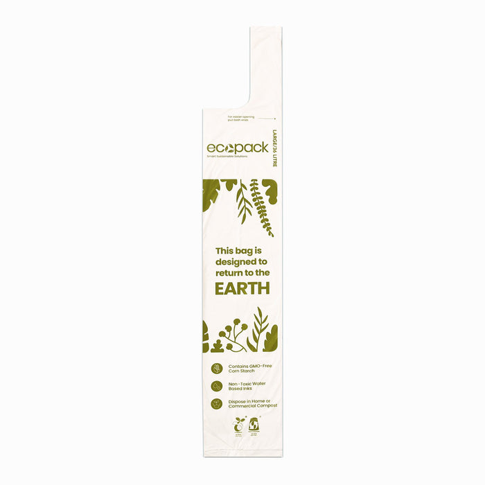 Compostable Bin Liners 36L Large, Natural, 20 Rolls x 15's (300 bags) ECED-2036