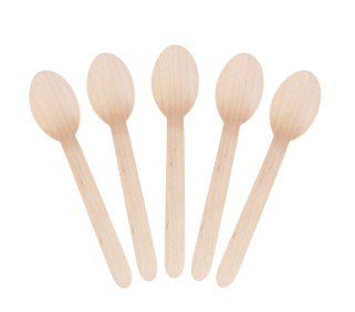 Compostable Natural Wooden Dessert Spoon x 1000 pieces MPH38115