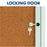 Corkboard With 1 Door - Aluminium Frame 900 x 600mm AOQT2363