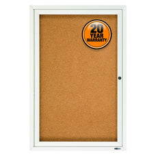 Corkboard With 1 Door - Aluminium Frame 900 x 600mm AOQT2363