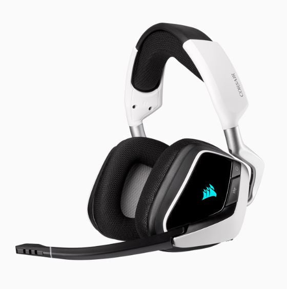 Corsair Void RGB Elite Wireless Premium Gaming Headset, 7.1 Surround Sound, White NN80180