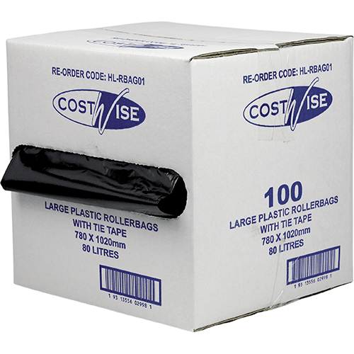 Costwise Rubbish Bags 80 Litres Bags 100's pack GL1338612