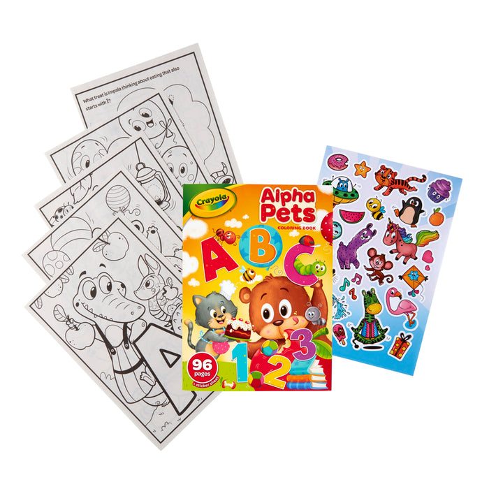 Crayola Alpha Pets Coloring Book With Stickers, 96 Pages CX1001894