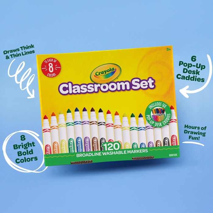 Crayola Broadline Markers Classroom Set, 120 Pieces CX1001956