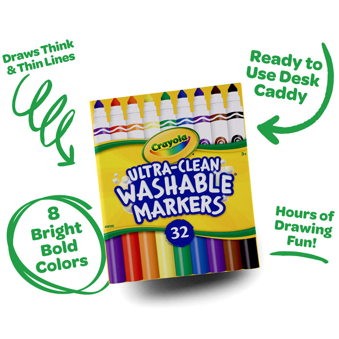 Crayola Broadline Markers Desk Pack, 32 Pieces CX1001961
