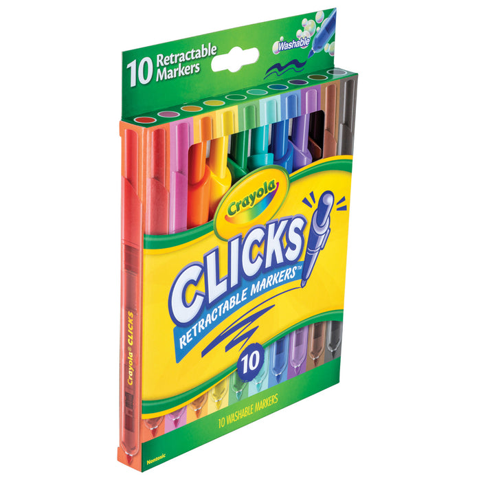 Crayola Clicks Retractable Markers, 10's pack CX1001833
