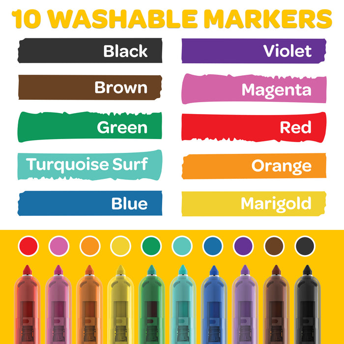 Crayola Clicks Retractable Markers, 10's pack CX1001833