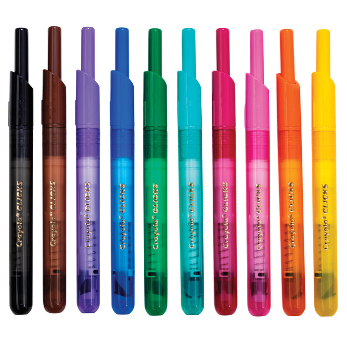 Crayola Clicks Retractable Markers, 10's pack CX1001833