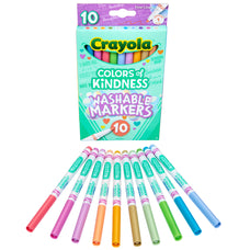 Crayola Colors of Kindness Fineline Washable Markers, 10's pack CX1001967