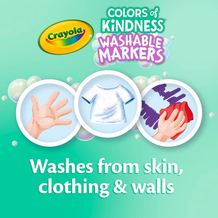 Crayola Colors of Kindness Fineline Washable Markers, 10's pack CX1001967