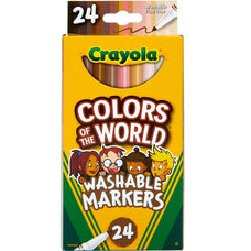 Crayola Colors of the World Fineline Washable Markers, 24 Pieces CX1001965
