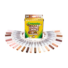 Crayola Colors of the World Washable Markers, 24 Pieces CX1002098