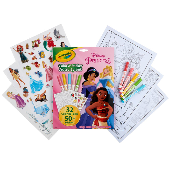 Crayola Disney Princess Color & Sticker Activity Set – 32 Pages CX1002579