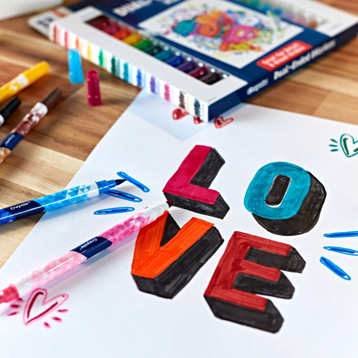 Crayola Dual-Ended Markers, 12's pack CX1001973