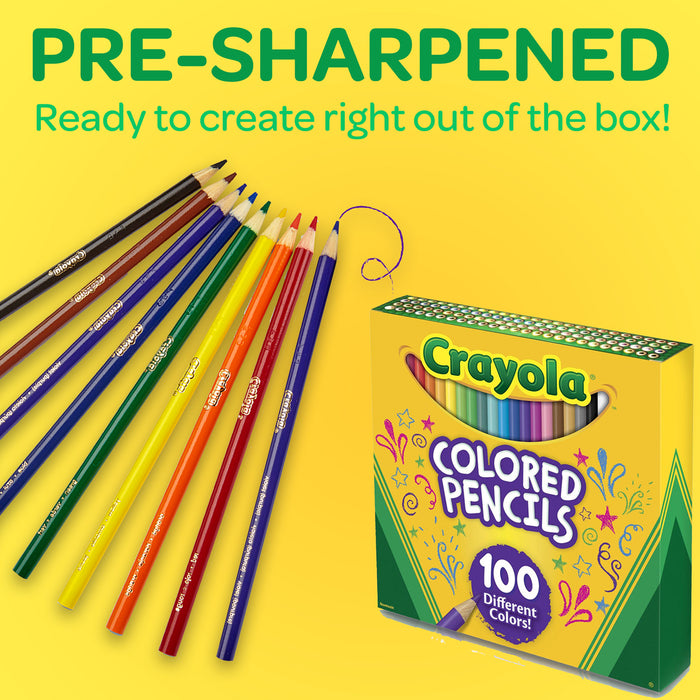 Crayola Full Size Color Pencils, 100's pack CX1001823
