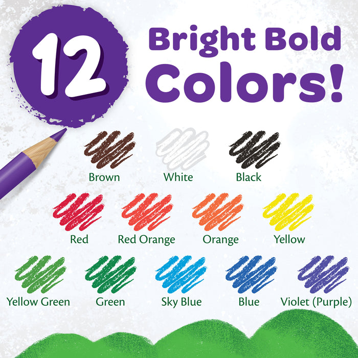 Crayola Full Size Color Pencils, 12's pack CX1001821