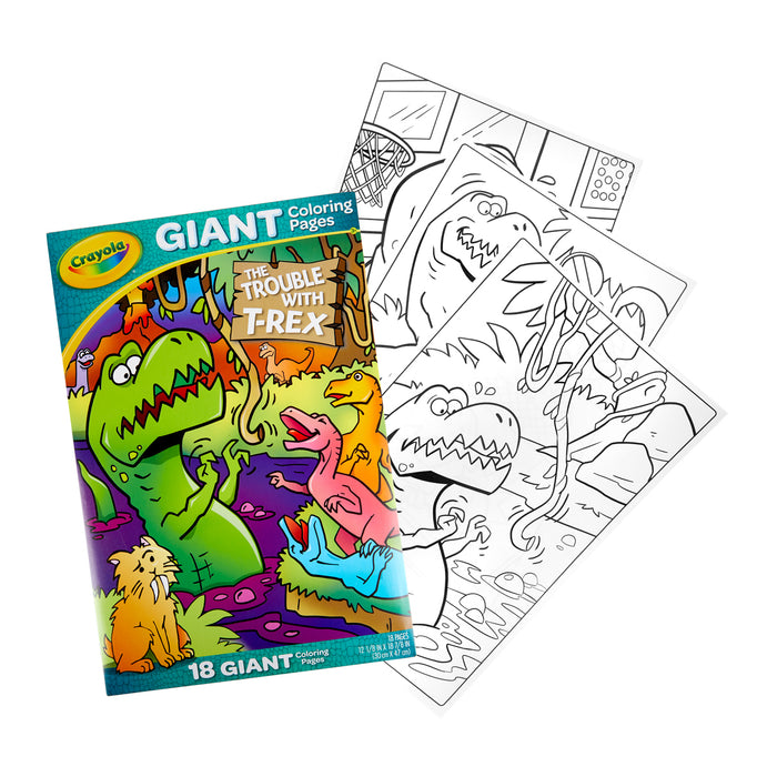 Crayola Giant Colouring Pages Foldalope T-Rex, 18 Pages CX1001879