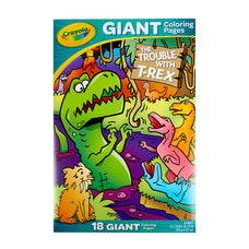 Crayola Giant Colouring Pages Foldalope T-Rex, 18 Pages CX1001879