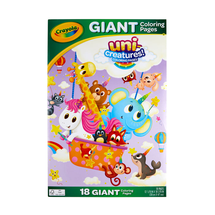 Crayola Giant Colouring Pages Foldalope Uni Creatures, 18 Pages CX1001880