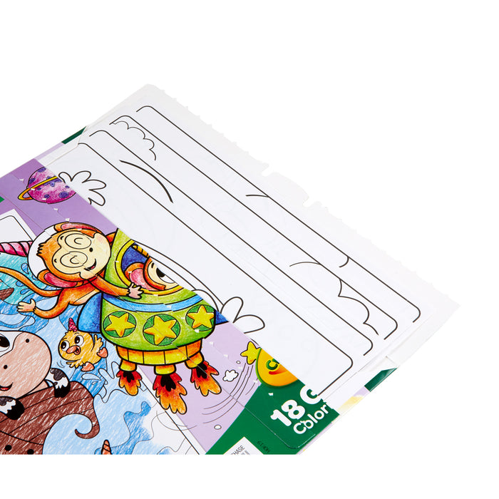 Crayola Giant Colouring Pages Foldalope Uni Creatures, 18 Pages CX1001880