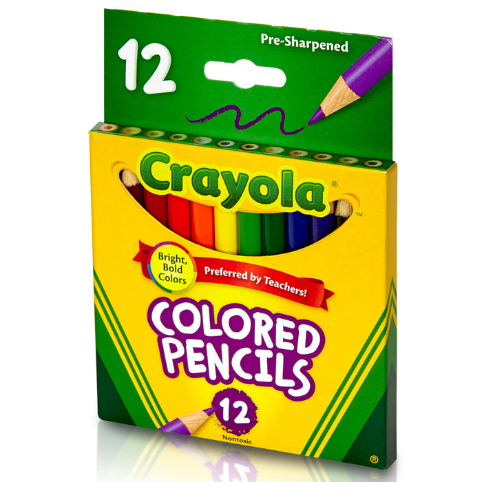Crayola Half Height Colored Pencils, 12's pack CX1001820