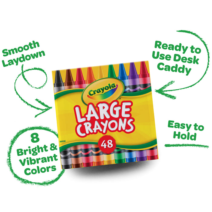 Crayola Large Crayons Desk Pack, 48 Pieces CX1001959