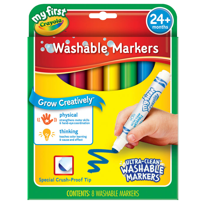 Crayola My First Ultra Round Nib Washable Markers, 8's pack CX1001811