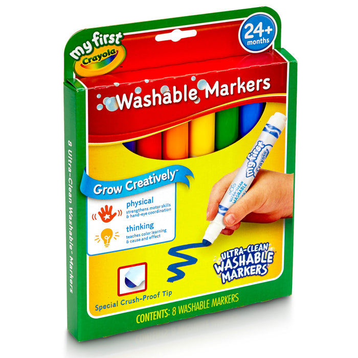 Crayola My First Ultra Round Nib Washable Markers, 8's pack CX1001811