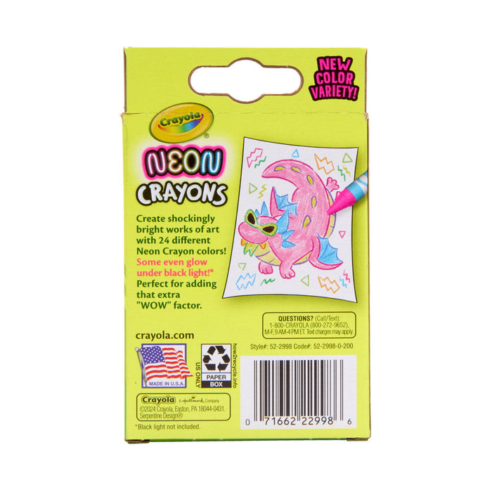 Crayola Neon Crayons, 24's pack CX1002294