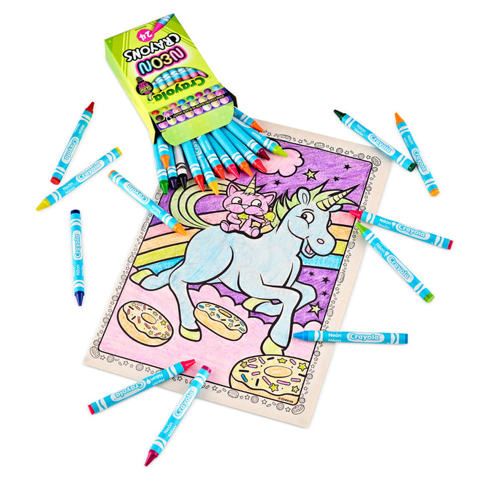 Crayola Neon Crayons, 24's pack CX1002294