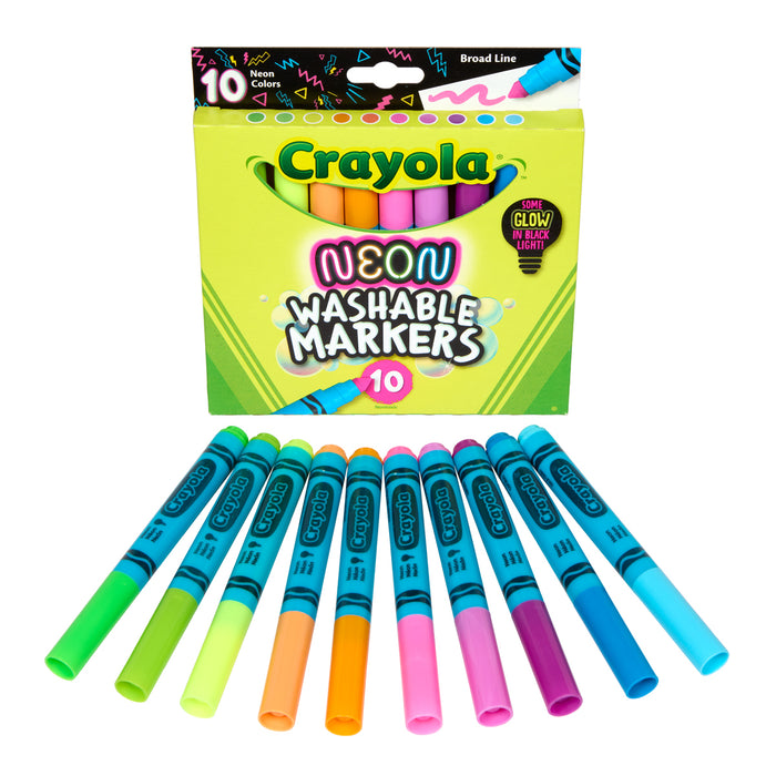 Crayola Neon Markers Broadline, 10's pack CX1002295