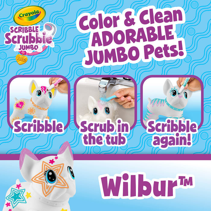 Crayola Scribble Scrubbie Poseable Jumbo Pet - Wilbur CX1001940