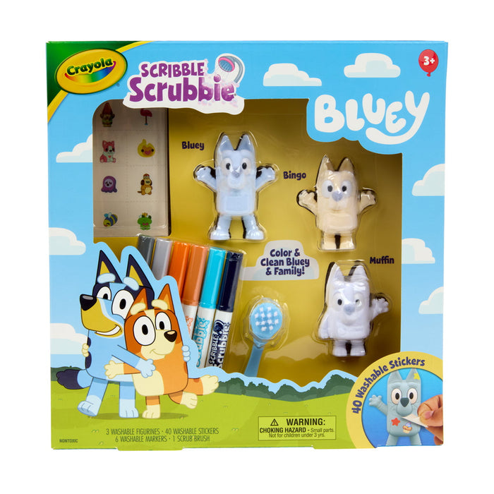 Crayola Scribble Scrubbies, Deluxe Combo Pack, Bluey, Pack of 3 CX1002148