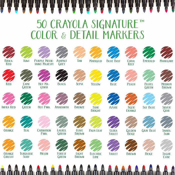 Crayola Signature Color & Detail Markers, 50's pack CX1001928