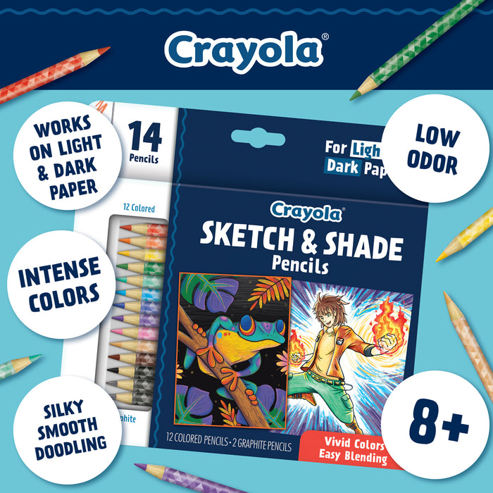 Crayola Sketch & Shade Pencil, 14's pack CX1001974