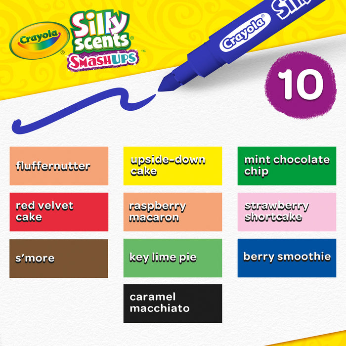 Crayola Smash Ups Slim Washable Markers, 10's pack CX1001845