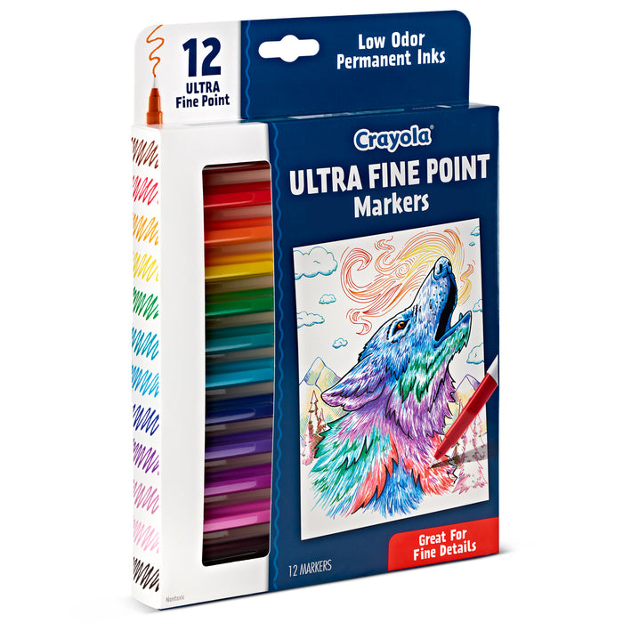 Crayola Ultra Fine Point Markers, Pack of 12 CX1001972