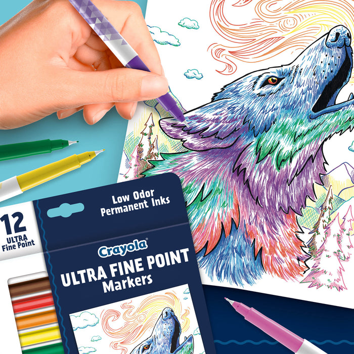 Crayola Ultra Fine Point Markers, Pack of 12 CX1001972