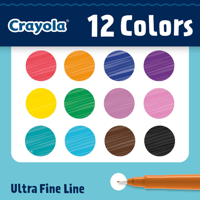 Crayola Ultra Fine Point Markers, Pack of 12 CX1001972