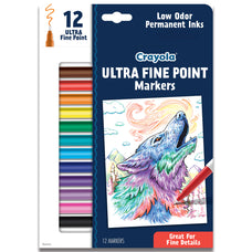 Crayola Ultra Fine Point Markers, Pack of 12 CX1001972
