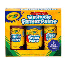 Crayola Washable Fingerpaints, 3's pack CX1001856