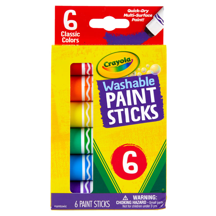 Crayola Washable Paint Sticks, 6's pack CX1001859