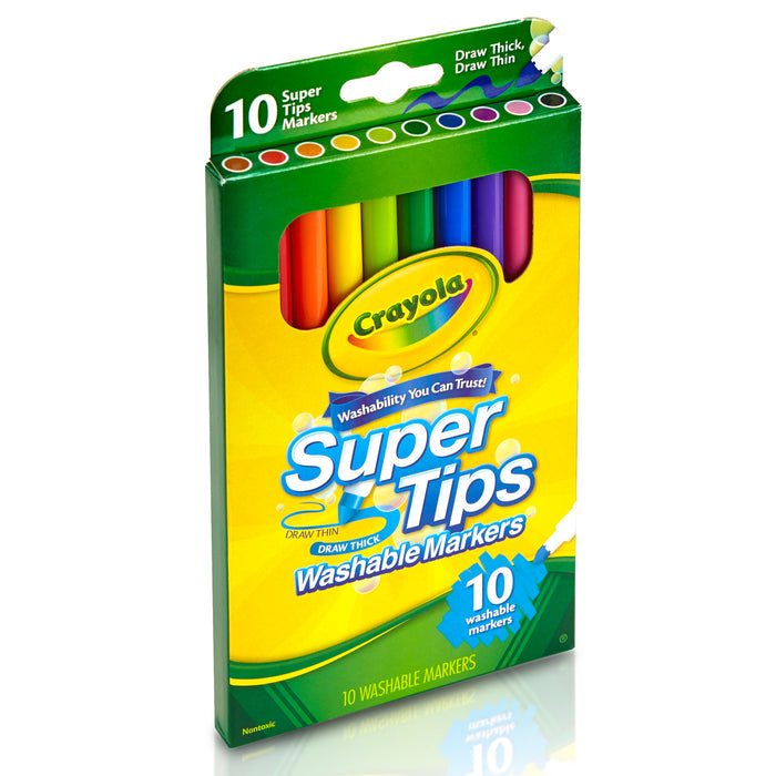 Crayola Washable Super Tips Markers, 10's pack CX1001826