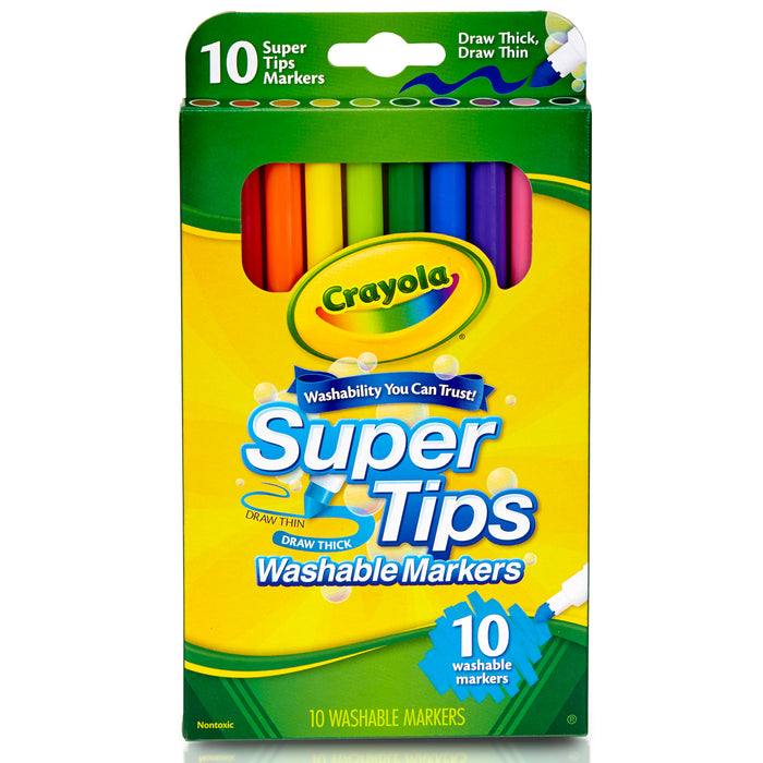 Crayola Washable Super Tips Markers, 10's pack CX1001826