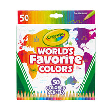 Crayola World’s Favorite Colours Coloured Pencils – Full Size 50 Pack CX1002572