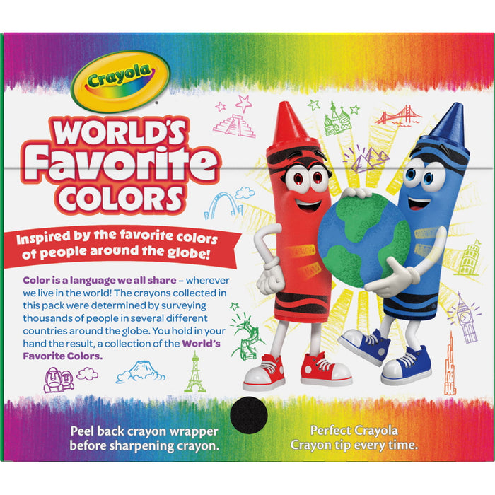 Crayola World’s Favorite Colours Crayons 64 Pack with Sharpener CX1002570
