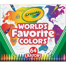 Crayola World’s Favorite Colours Crayons 64 Pack with Sharpener CX1002570